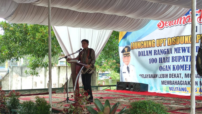 BAPAK BUPATI H. LANOSIN, S.T. LAUNCHING UPT DISDUKCAPIL WILAYAH BELITANG